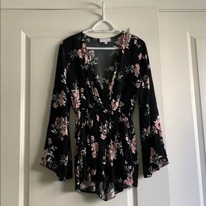 Kendall + Kylie Black/Pink/White Romper